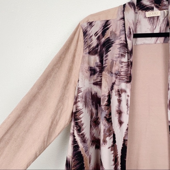 Logo Mixed Media Open Drape front Faux Sue… - Picture 5 of 10